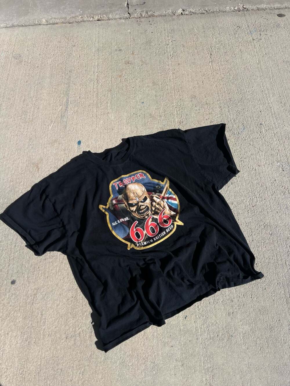 Iron Maiden Trooper 666 Premium British Beer Black Graphic T-Shirt